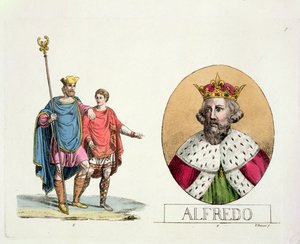 Edward de Belijder en koning Alfred, plaat 7 uit De geschiedenis van de naties