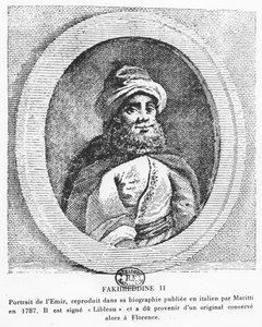 Emir Fakhr-al-Din II (gravure) door Italian School