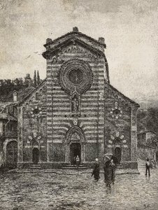 Gevel van de kathedraal van Bellano, Comomeer
