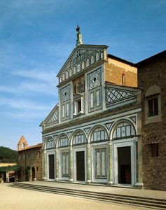 Gevel van de kerk van San Miniato al Monte door Italian School