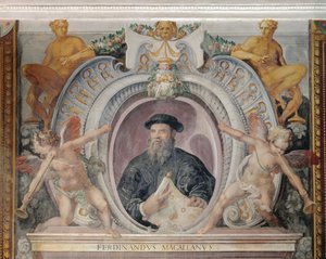 Ferdinand Magellaan, in de Sala del Mappamondo