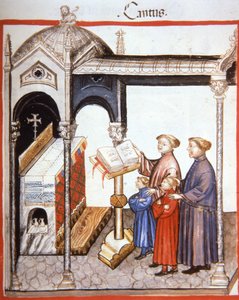 Zingen, illustratie uit Tacuinum Sanitatis Codex Vindobonensis