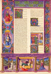 Fol.157v Tweede Evangelie van Lucas, uit de Borso d