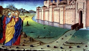 Fol.87v Christus gaat naar Galilea