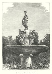 Fontein van Jean de Bologne in de Boboli-tuinen (gravure) door Italian School