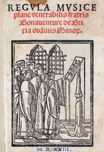 Frontispice uit Regula musica door Bonaventura da Brescia (ca. 1452-ca. 1517). door Italian School