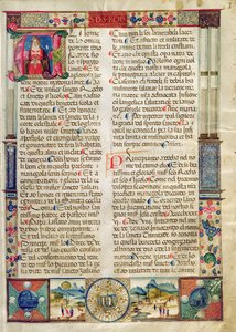 Frontispice, uit een Mariegola van de lekenbroederschap van St. Rocco en St. Nicholas door Italian School