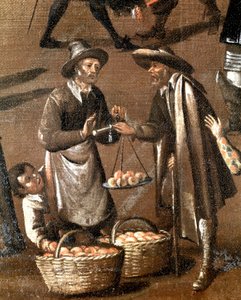 Fruitenverkoper en kleine dief (detail)