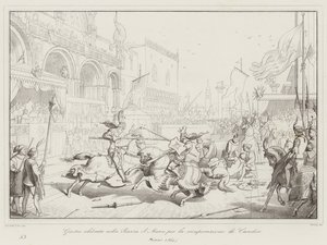 Toernooi gehouden op het San Marco-plein voor de herovering van Candia