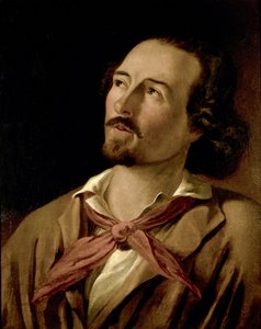 Goffredo Mameli (1827-1849) dichter en patriot van de Italiaanse Risorgimento. Anoniem schilderij uit de 19e eeuw. Museo del Risorgimento Milaan door Italian School