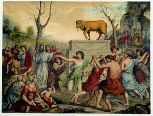 Gouden kalf in "Aurea Bibbia classica: storia della rivelazione divina nell