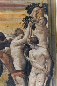 Hercules doodt Antaeus, uit de Gele Kamer door Italian School
