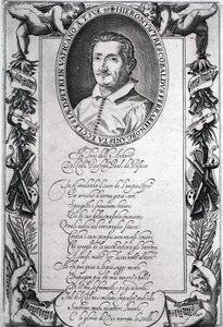 Hieronymus Frescobaldi, gegraveerd door Christian Sas door Italian School