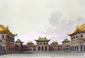 Huis van een rijke persoon in Peking, ca. 1820-30 door Italian School