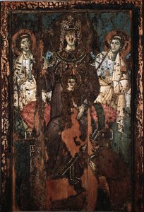 Icoon van de Maagd van Clemence of Madonna Theotokos door Italian School