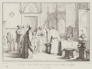 De Doge Antonio Veniero weigert de straf van zijn zoon te wijzigen door Italian School