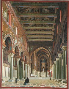 Interieur van de Duomo di Monreale, Sicilië door Italian School