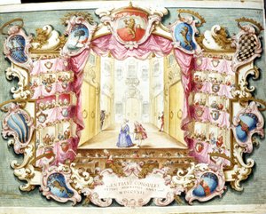 Interieur van het Theatre de la Sala in Bologna in 1722 door Italian School