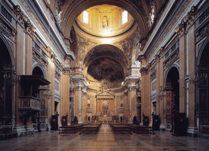 Interieur van de kerk van Gesù in Rome, circa 1568 door Italian School