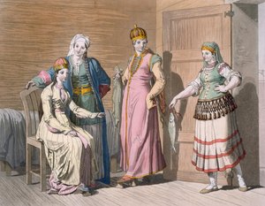 Interieur met Circassische vrouwen, ca. 1820-30