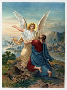 Jakobs strijd met de engel in “Aurea Bibbia classica: storia della rivelazione divina nell