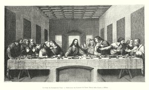 Het Laatste Avondmaal van Leonardo da Vinci, Refter van het Klooster van Santa Maria delle Grazie, in Milaan door Italian School