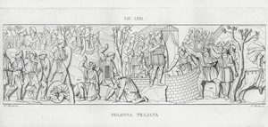De Zuil van Trajanus (gravure) door Italian School
