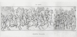 La Colonna Trajana door Italian School