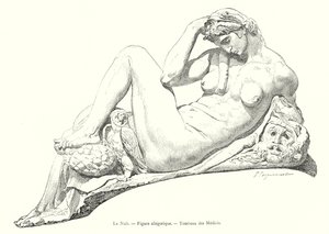 De Nacht, allegorische figuur, graf van de Medici door Italian School