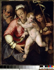 De Heilige Familie met Johannes de Doper kind