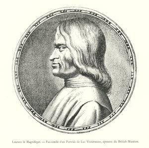Laurent de Magnifique, Fac-simile van een Portret van Luc Vostermans, proef van het British Museum door Italian School