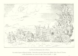 De Wagen van de Onderhouders van de Sbarra, Facsimile naar de Verzameling getiteld, Festi nelle nozze del Serenissimo Medici Gran Duca di Toscana e della Serenissima sua consorte la sign, Bianca Capello
