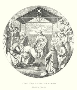Le Ghirlandajo, De Aanbidding der Wijzen, Collectie van het Pitti Paleis door Italian School
