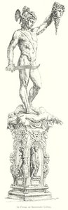 De Perseus van Benvenuto Cellini (gravure) door Italian School