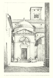 Het Graf van Dante in Ravenna, Gevel gebouwd in 1780, door de architect Morigia van Ravenna