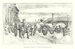 De Zanden van de Arno, Tekening van Filippo Liardo (gravure) door Italian School