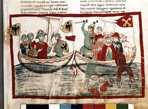 Lodewijk IX met zijn Kruisvaarders