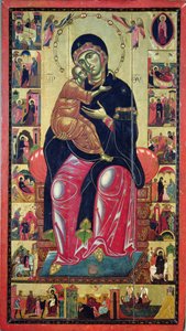 Madonna op de troon, Florentijnse School, ca. 1275-80 door Italian School