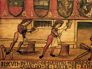 Mariegole (regelboek) van Kunst van Roeien (detail), Italië door Italian School