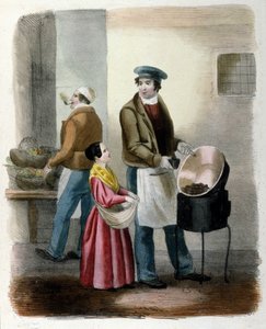 Milanese beroep: een verkoper van kastanjes