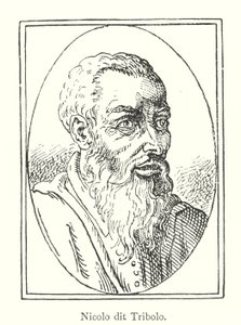 Nicolo genaamd Tribolo (gravure) door Italian School