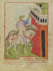 Paardrijden, uit Tacuinum Sanitatis