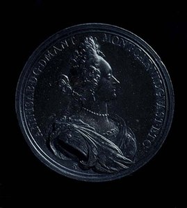 Voorzijde van een portretmedaille van Anna Isabella van Mantua, geslagen in 1698 door Italian School