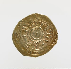 Voorzijde van de Tari van Amalfi met pseudo-kufische epigrafie (goud) door Italian School