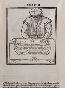 Pagina uit Musica theorica door Lodovico Fogliani (1475?-1542) (of Ludovico Foliani), muziektheoreticus.