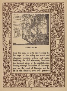 Pagina uit brochure voor San Domenico Palace Hotel, Taormina (litho) door Italian School