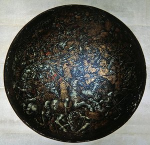 Pageantschild met scènes uit de Romeinse geschiedenis