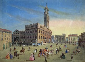 Piazza Signoria, Florence door Italian School