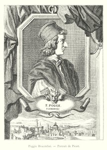 Poggio Bracciolini, portret van Picart door Italian School