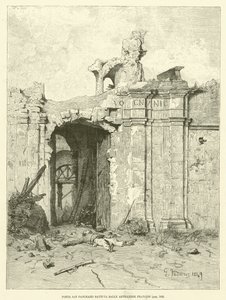 Porta San Pancrazio Battuta Dalle Artiglierie Francesi door Italian School
